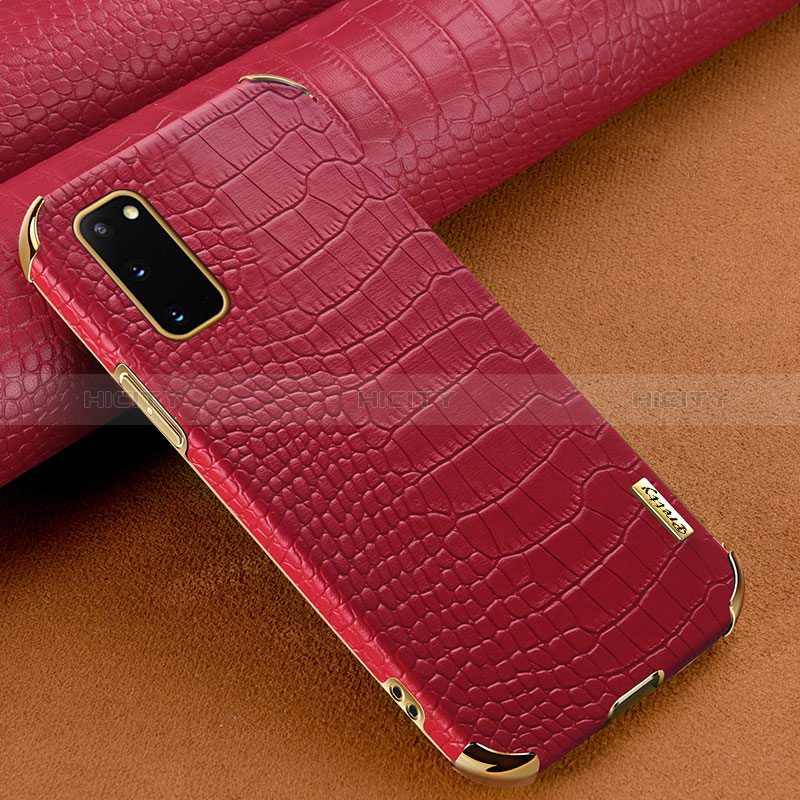 Funda Lujo Cuero Carcasa para Samsung Galaxy S20 5G Rojo