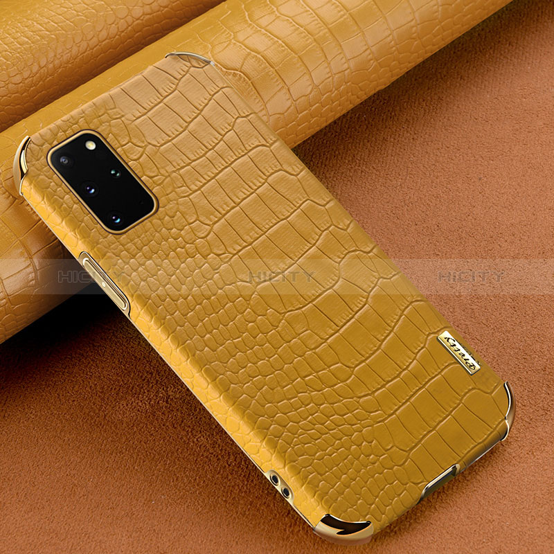 Funda Lujo Cuero Carcasa para Samsung Galaxy S20 Plus Amarillo