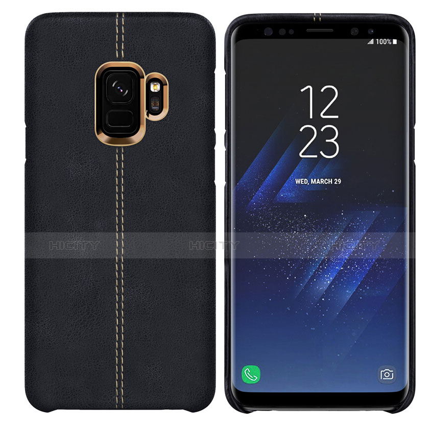 Funda Lujo Cuero Carcasa para Samsung Galaxy S9 Negro