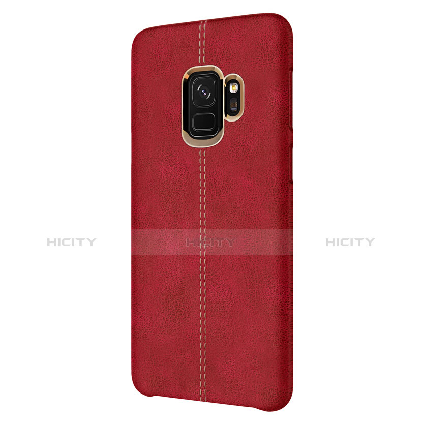 Funda Lujo Cuero Carcasa para Samsung Galaxy S9 Rojo