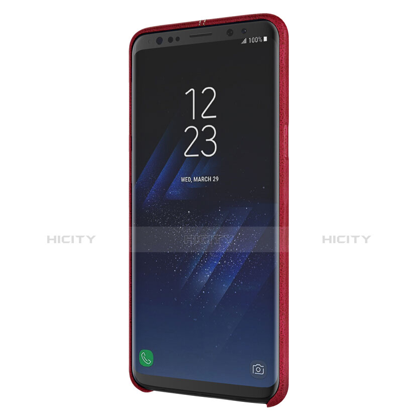 Funda Lujo Cuero Carcasa para Samsung Galaxy S9 Rojo