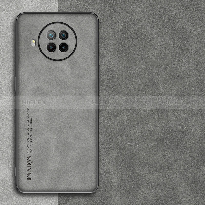 Funda Lujo Cuero Carcasa para Xiaomi Mi 10T Lite 5G Gris