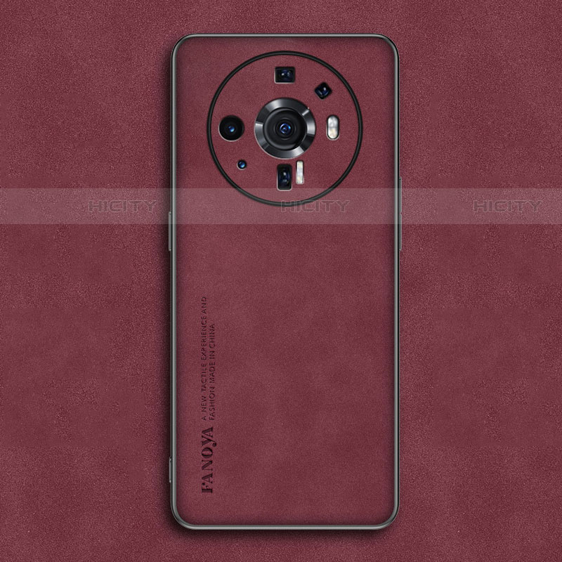 Funda Lujo Cuero Carcasa para Xiaomi Mi 12 Ultra 5G Rojo