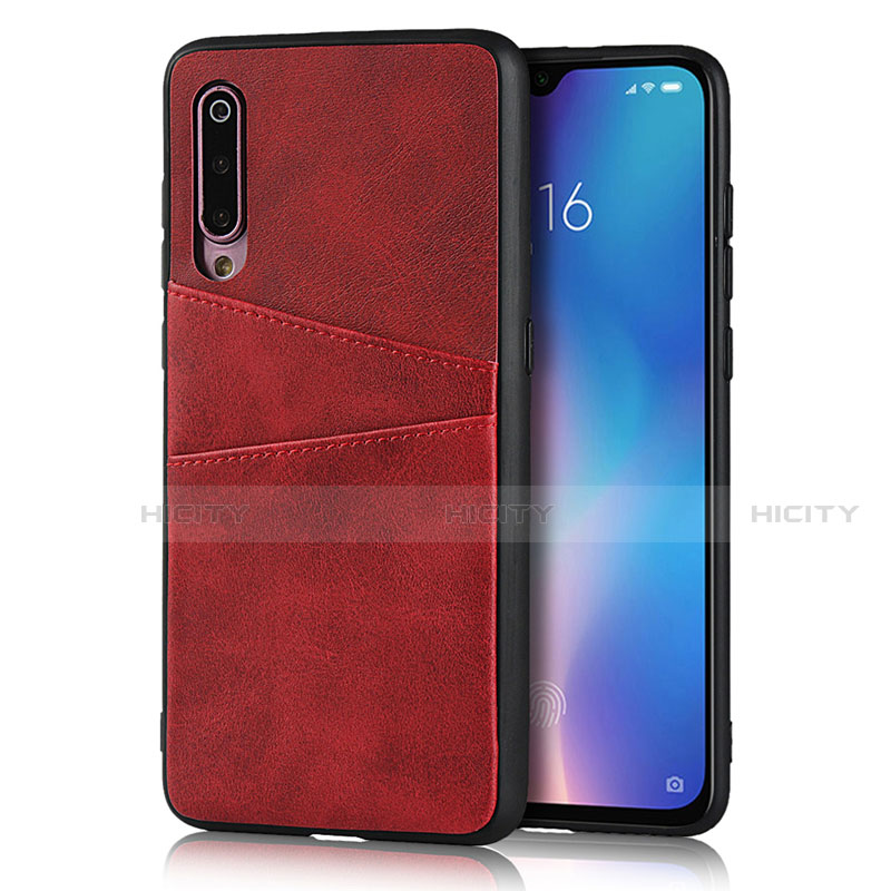 Funda Lujo Cuero Carcasa para Xiaomi Mi 9 Pro 5G Rojo