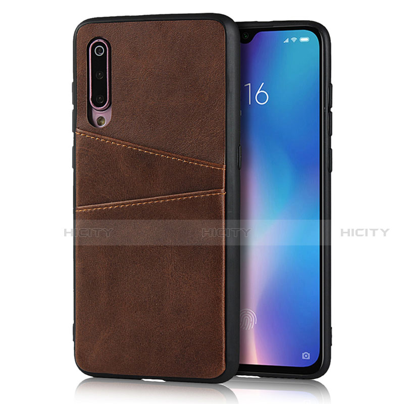 Funda Lujo Cuero Carcasa para Xiaomi Mi A3 Lite Marron