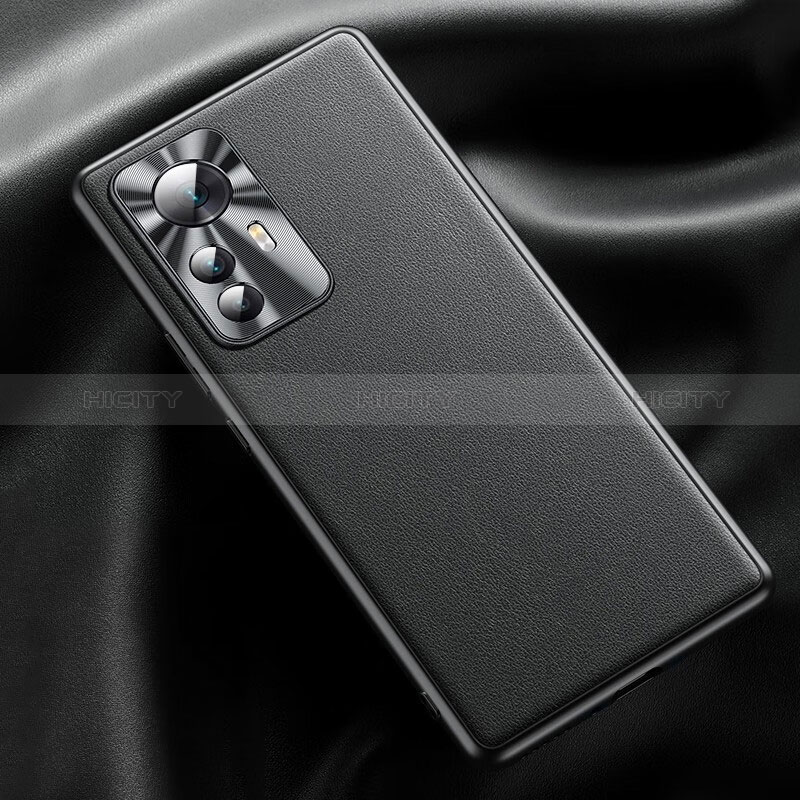 Funda Lujo Cuero Carcasa QK1 para Xiaomi Mi 12T Pro 5G Negro