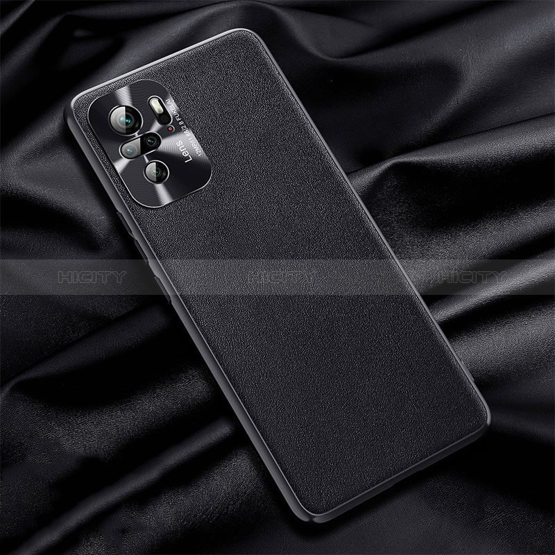 Funda Lujo Cuero Carcasa QK1 para Xiaomi Poco M5S Negro