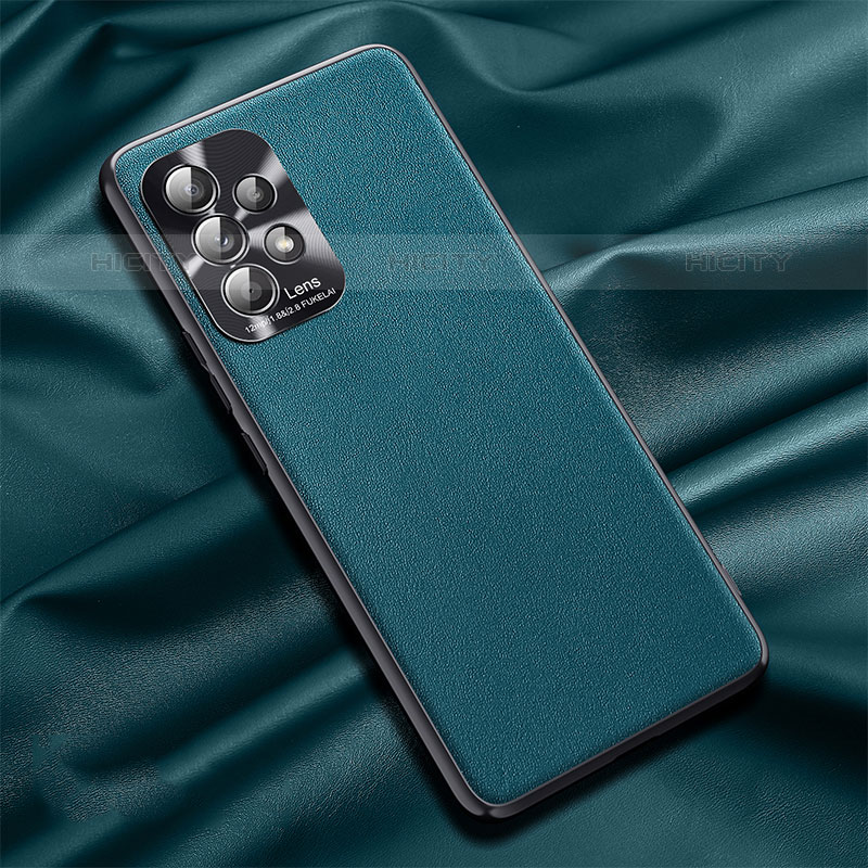 Funda Lujo Cuero Carcasa QK2 para Samsung Galaxy M32 5G Cian