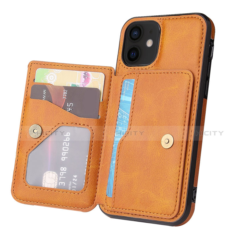 Funda Lujo Cuero Carcasa R01 para Apple iPhone 12