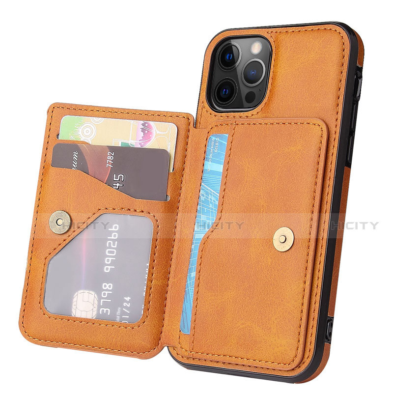 Funda Lujo Cuero Carcasa R01 para Apple iPhone 12 Pro Max