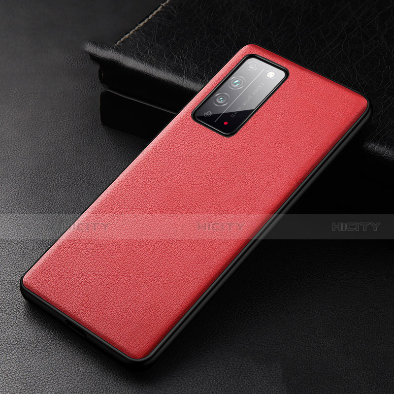 Funda Lujo Cuero Carcasa R01 para Huawei Honor X10 5G Rojo