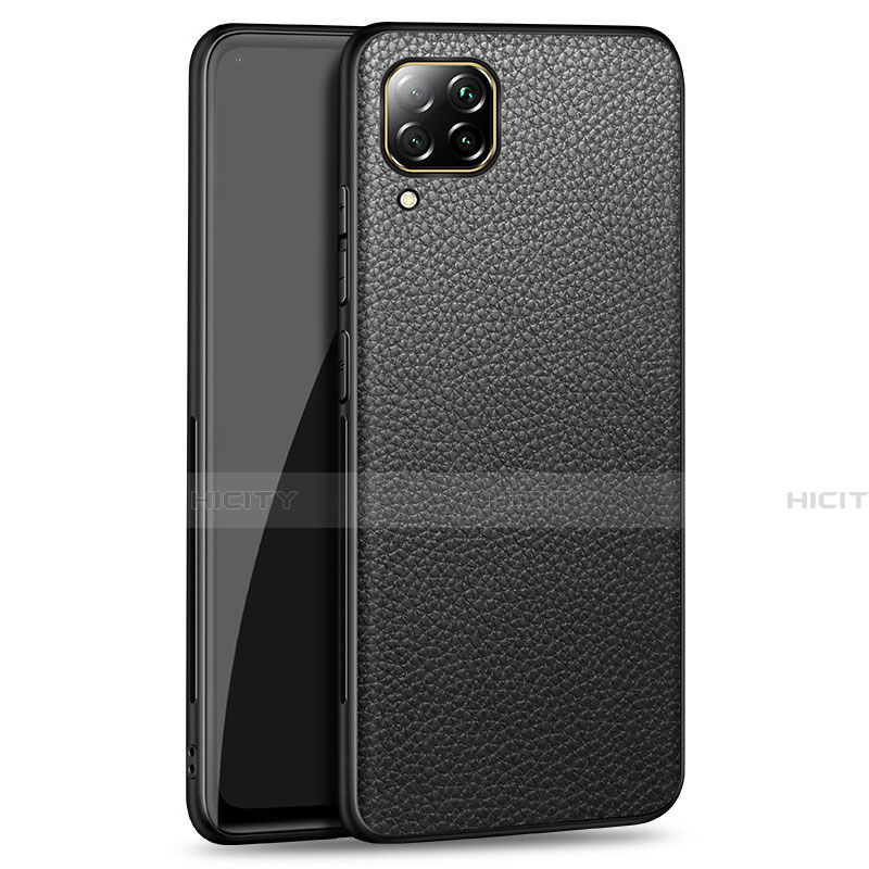Funda Lujo Cuero Carcasa R01 para Huawei Nova 7i Negro