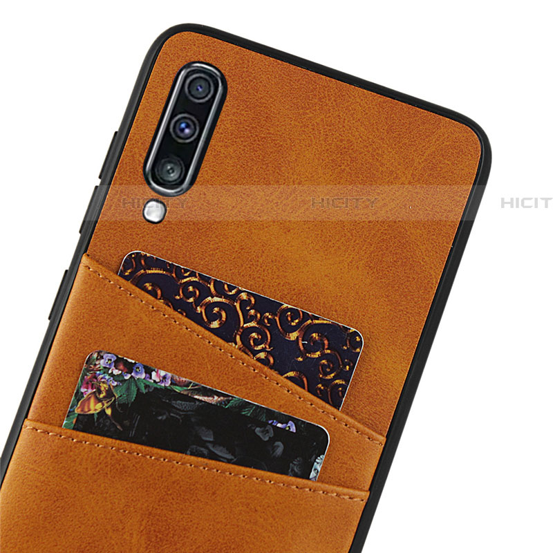 Funda Lujo Cuero Carcasa R01 para Samsung Galaxy A70