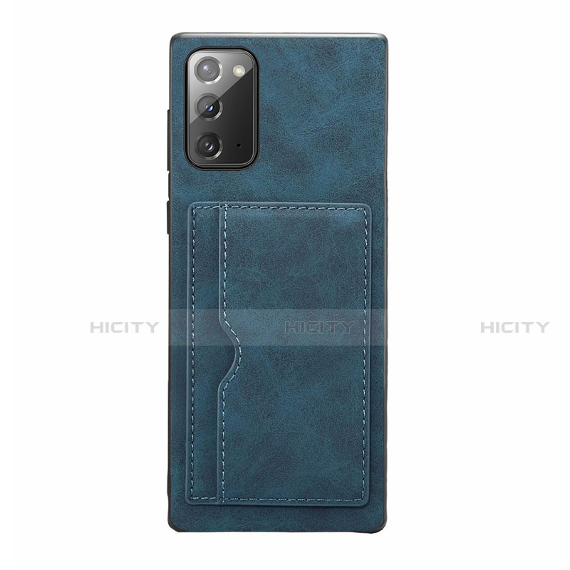 Funda Lujo Cuero Carcasa R01 para Samsung Galaxy Note 20 5G Azul