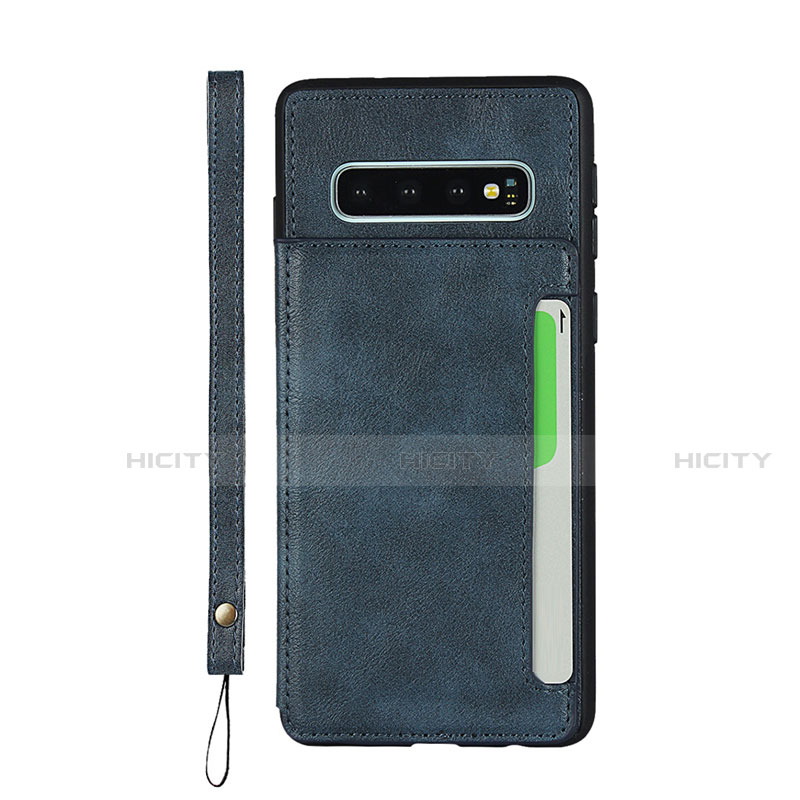 Funda Lujo Cuero Carcasa R01 para Samsung Galaxy S10