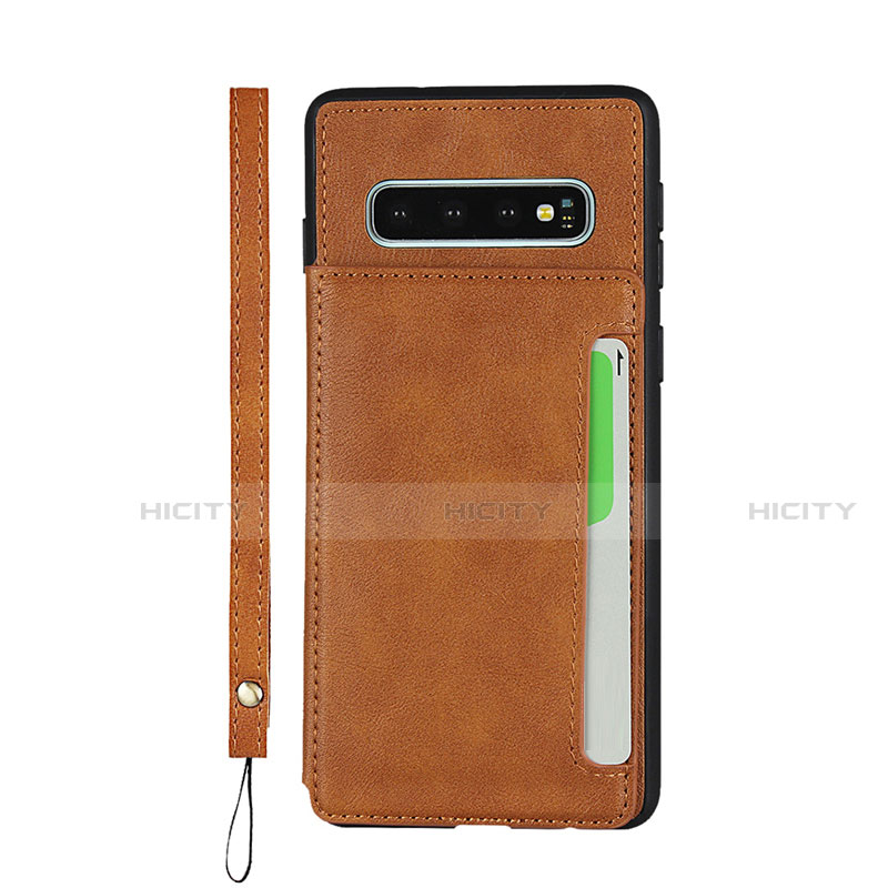 Funda Lujo Cuero Carcasa R01 para Samsung Galaxy S10