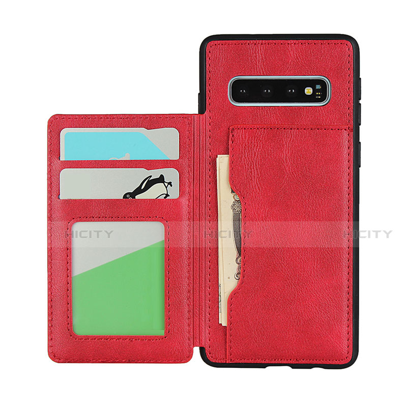 Funda Lujo Cuero Carcasa R01 para Samsung Galaxy S10