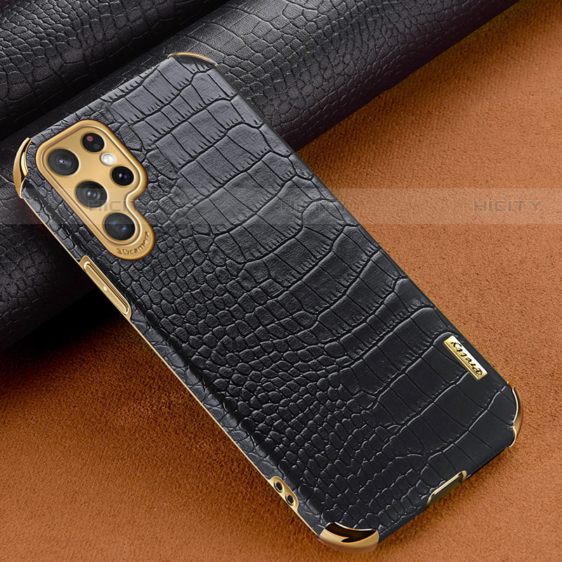 Funda Lujo Cuero Carcasa R01 para Samsung Galaxy S23 Ultra 5G Negro