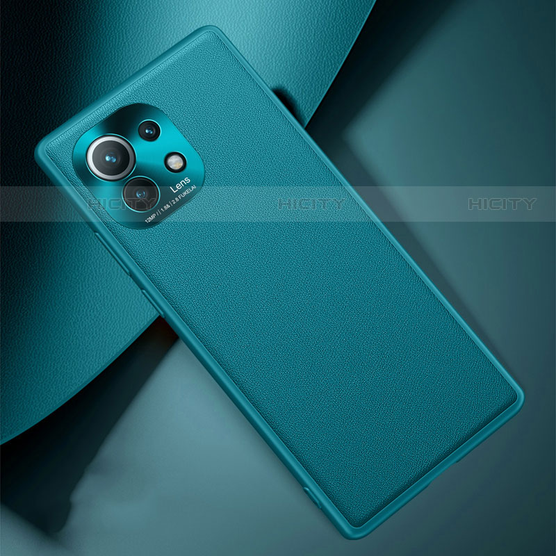 Funda Lujo Cuero Carcasa R01 para Xiaomi Mi 11 5G Verde