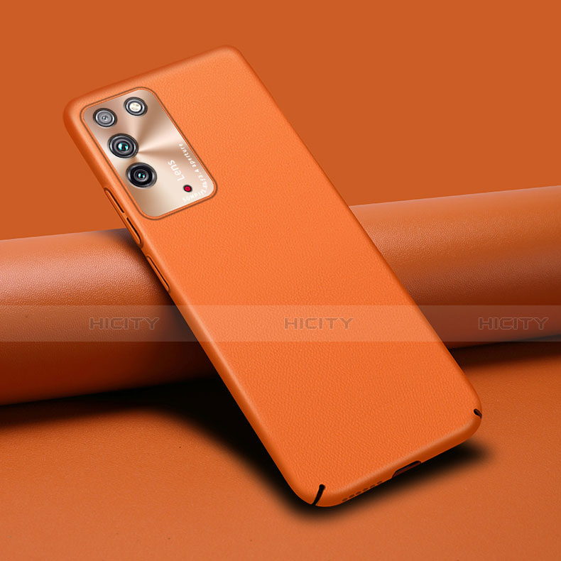 Funda Lujo Cuero Carcasa R02 para Huawei Honor X10 5G Naranja