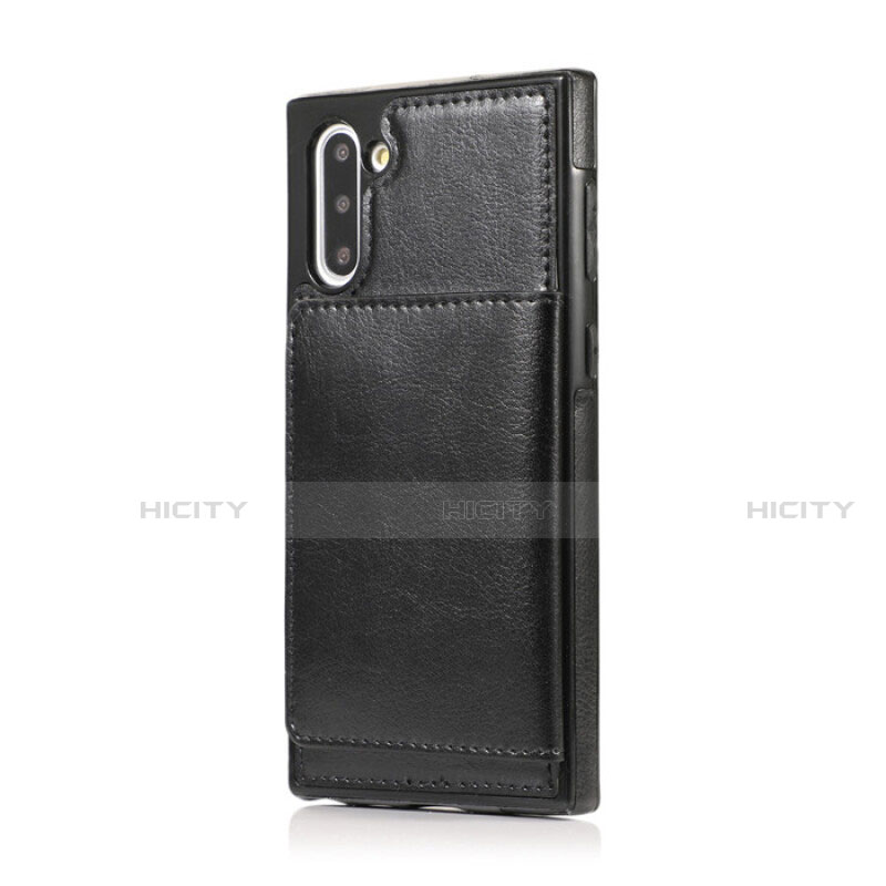 Funda Lujo Cuero Carcasa R02 para Samsung Galaxy Note 10 5G Negro