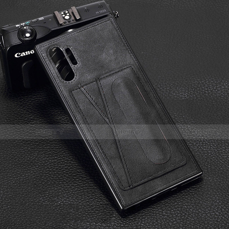 Funda Lujo Cuero Carcasa R02 para Samsung Galaxy Note 10 Plus 5G Negro