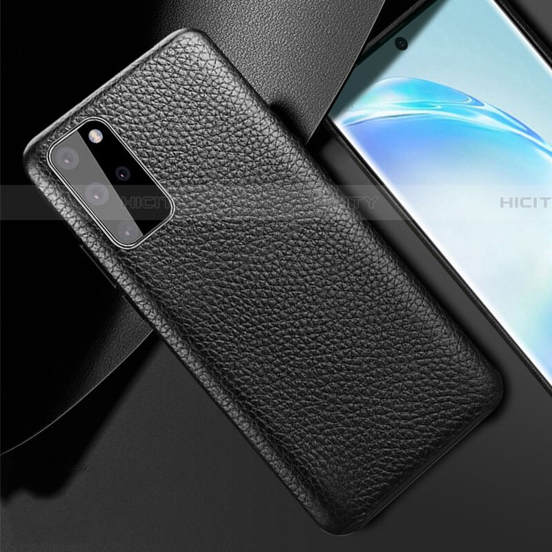 Funda Lujo Cuero Carcasa R02 para Samsung Galaxy S20 Plus 5G Negro