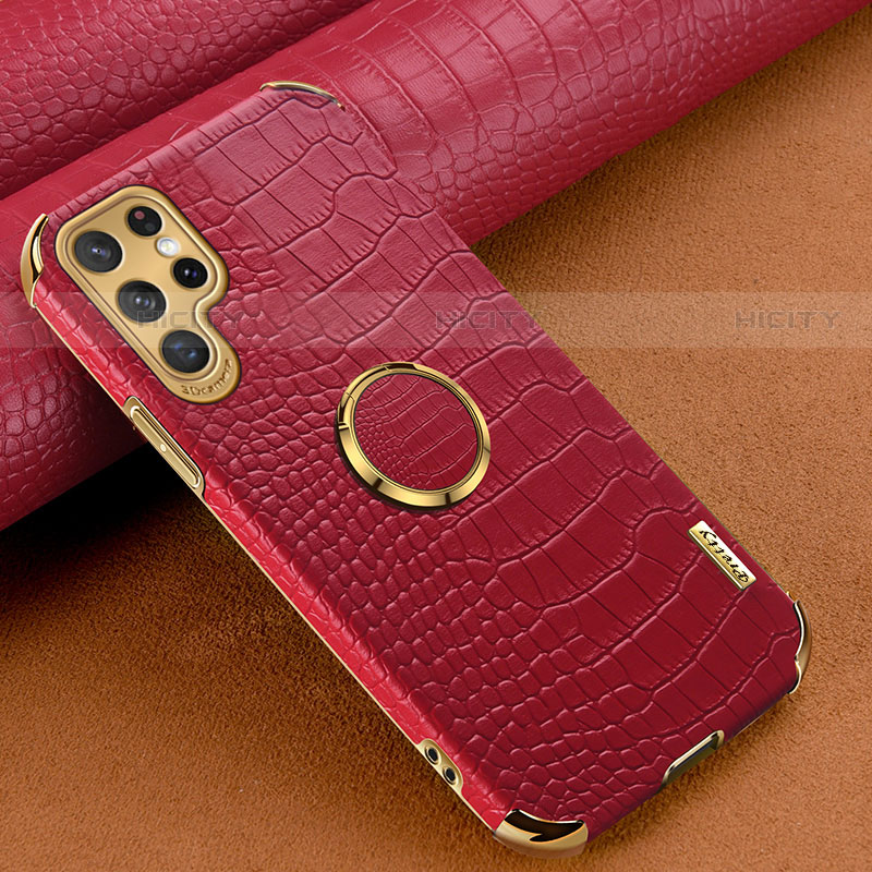 Funda Lujo Cuero Carcasa R02 para Samsung Galaxy S21 Ultra 5G Rojo