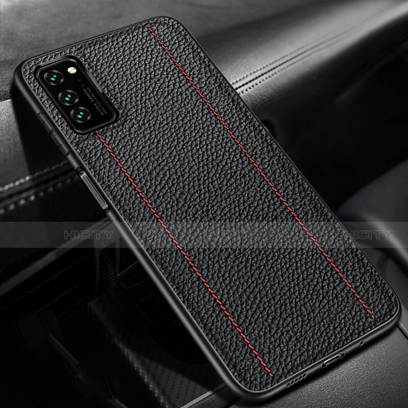 Funda Lujo Cuero Carcasa R03 para Huawei Honor View 30 Pro 5G Negro