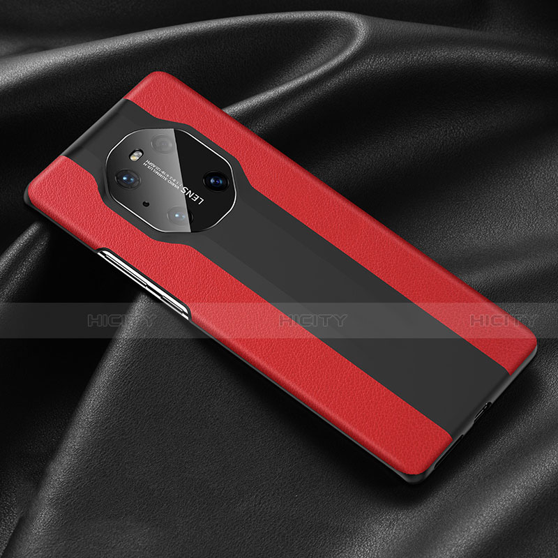 Funda Lujo Cuero Carcasa R03 para Huawei Mate 40E Pro 4G Rojo