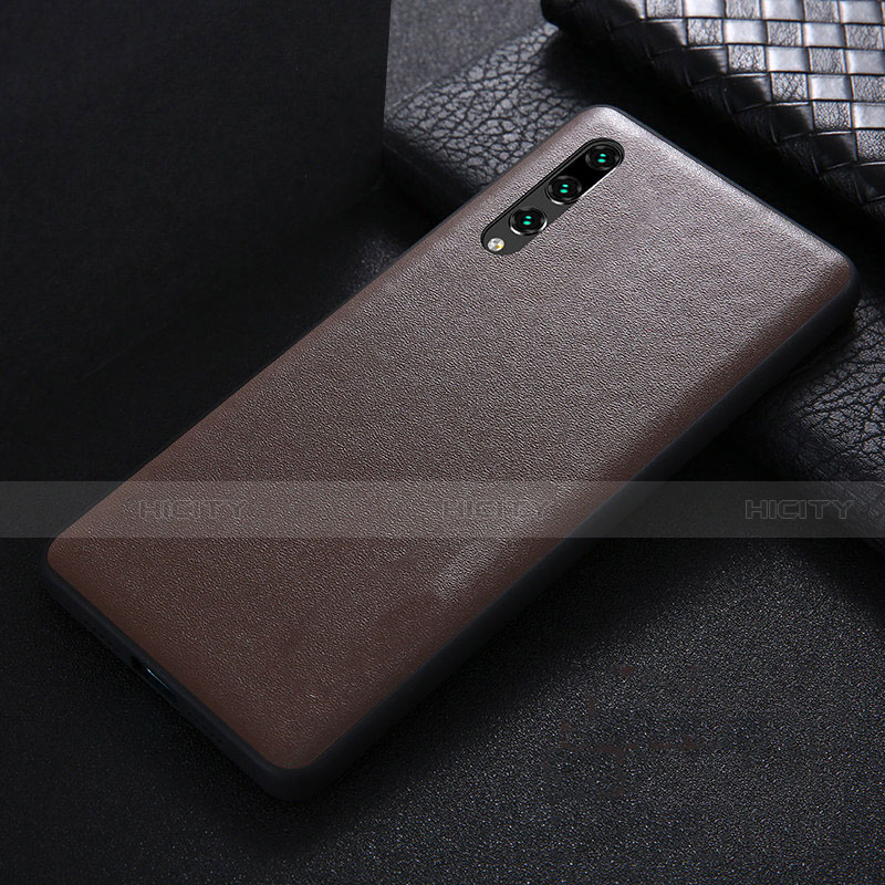 Funda Lujo Cuero Carcasa R03 para Huawei P20 Pro Marron