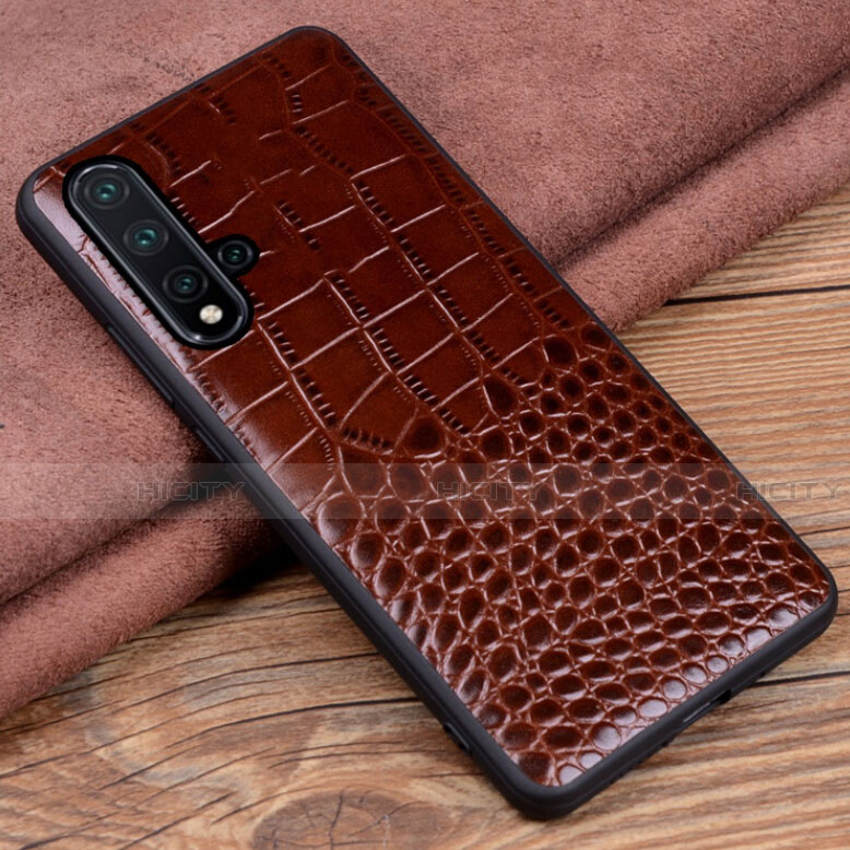 Funda Lujo Cuero Carcasa R04 para Huawei Nova 5