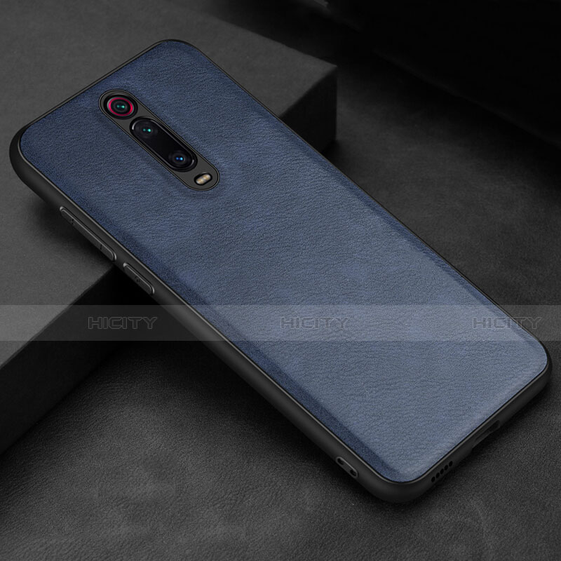 Funda Lujo Cuero Carcasa R04 para Xiaomi Mi 9T Pro Azul