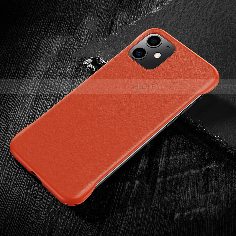 Funda Lujo Cuero Carcasa R05 para Apple iPhone 11 Naranja