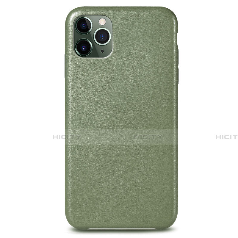 Funda Lujo Cuero Carcasa R05 para Apple iPhone 11 Pro Max Verde