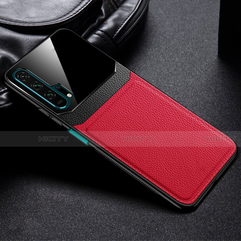 Funda Lujo Cuero Carcasa R05 para Huawei Honor 20 Pro Rojo