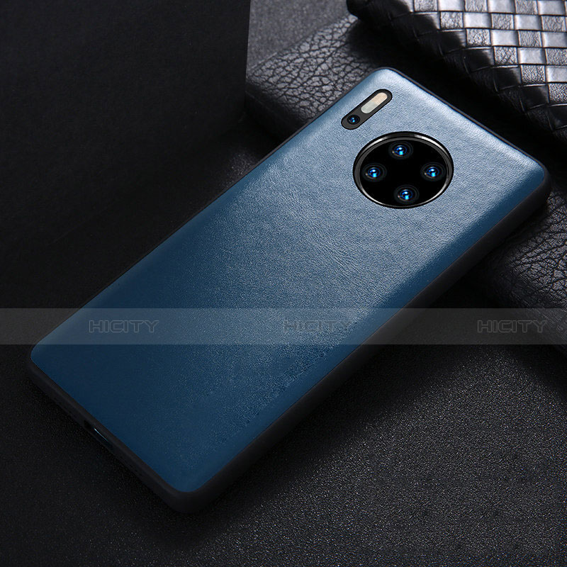 Funda Lujo Cuero Carcasa R05 para Huawei Mate 30 5G Azul