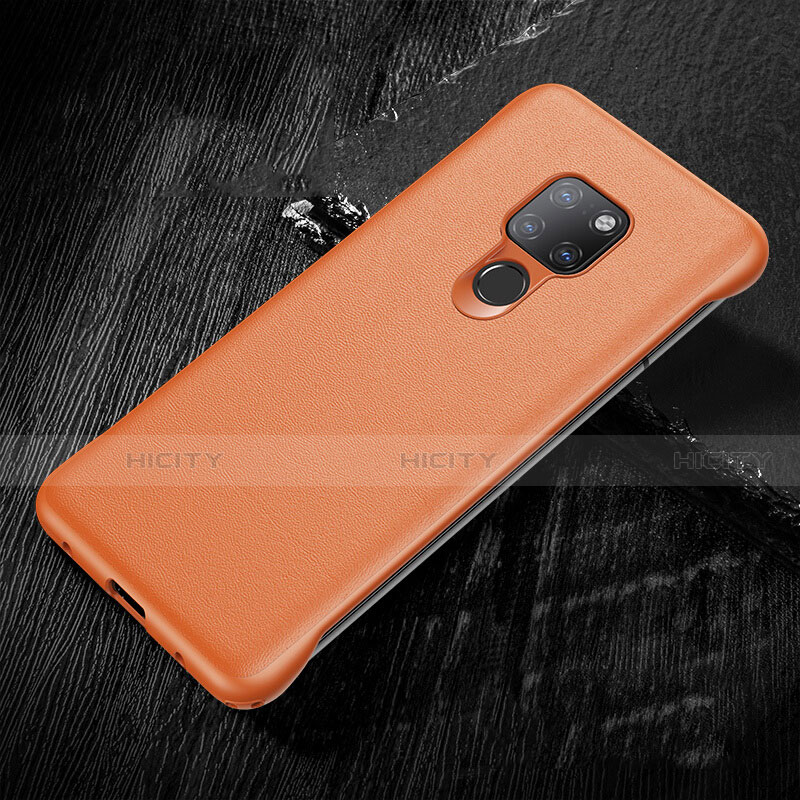 Funda Lujo Cuero Carcasa R07 para Huawei Mate 20 Naranja