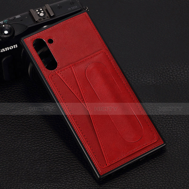 Funda Lujo Cuero Carcasa R07 para Samsung Galaxy Note 10 5G Rojo