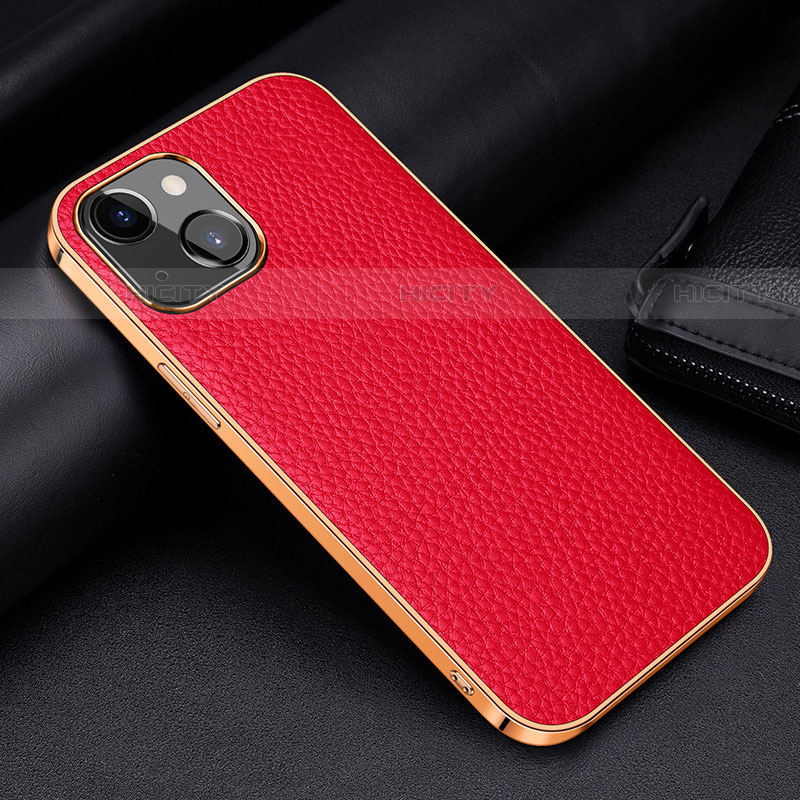 Funda Lujo Cuero Carcasa S01 para Apple iPhone 13