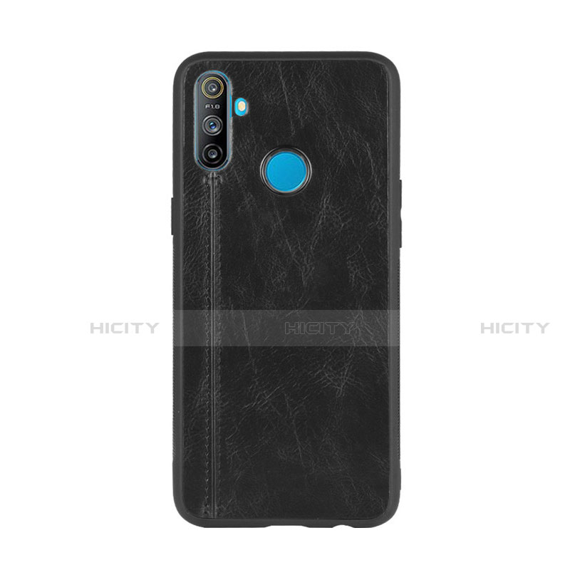 Funda Lujo Cuero Carcasa S01 para Realme C3 Negro