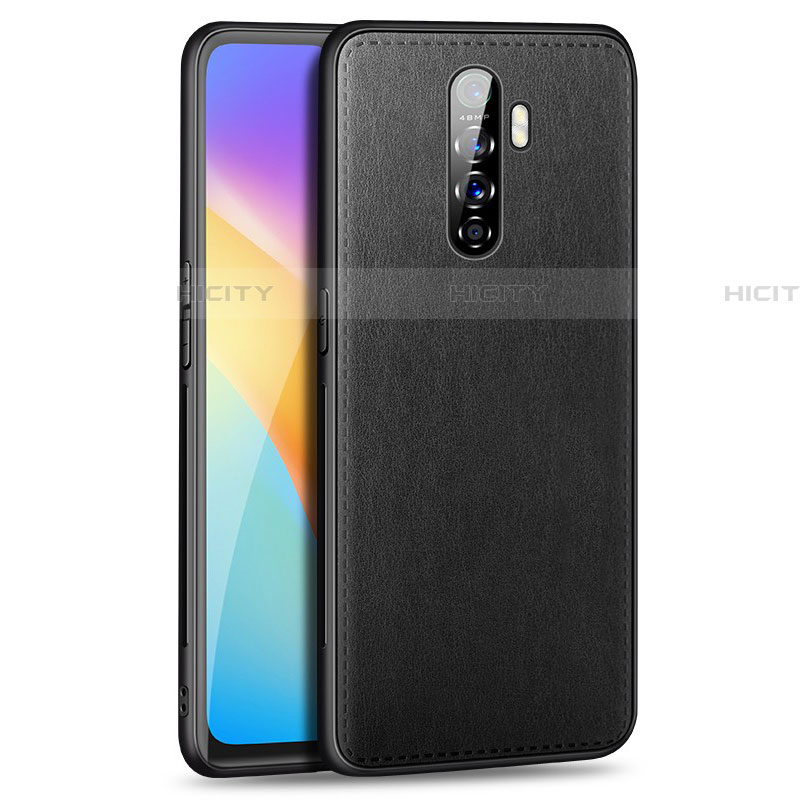 Funda Lujo Cuero Carcasa S01 para Realme X2 Pro Negro