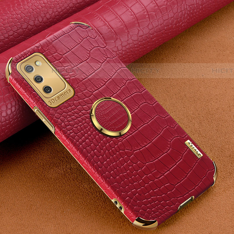 Funda Lujo Cuero Carcasa S01 para Samsung Galaxy A03s Rojo