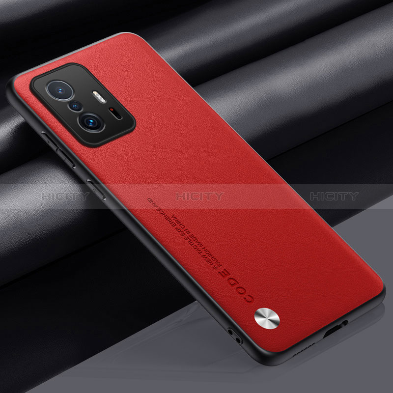 Funda Lujo Cuero Carcasa S01 para Xiaomi Mi 11T 5G Rojo