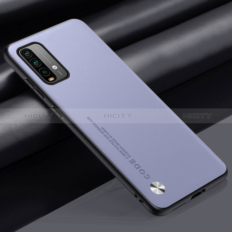 Funda Lujo Cuero Carcasa S01 para Xiaomi Redmi 9T 4G Purpura Claro