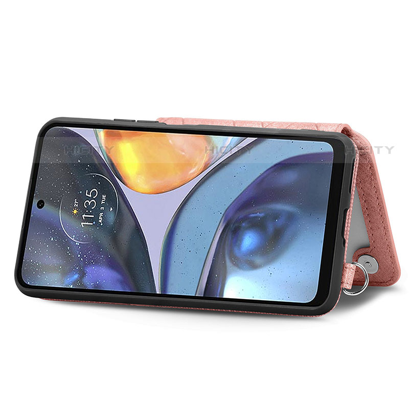 Funda Lujo Cuero Carcasa S01D para Motorola Moto G22