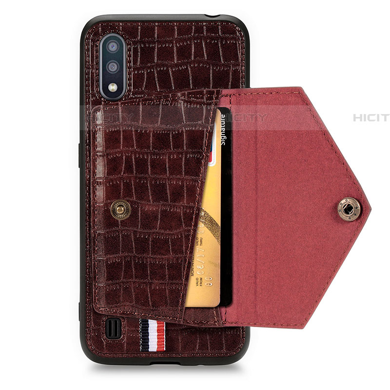 Funda Lujo Cuero Carcasa S01D para Samsung Galaxy A01 SM-A015