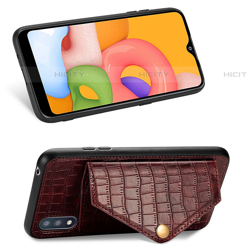 Funda Lujo Cuero Carcasa S01D para Samsung Galaxy A01 SM-A015