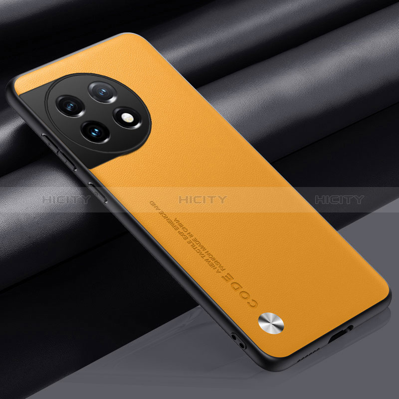 Funda Lujo Cuero Carcasa S02 para OnePlus Ace 2 Pro 5G Amarillo