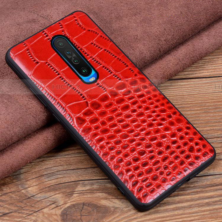 Funda Lujo Cuero Carcasa S02 para Xiaomi Redmi K30 5G Rojo